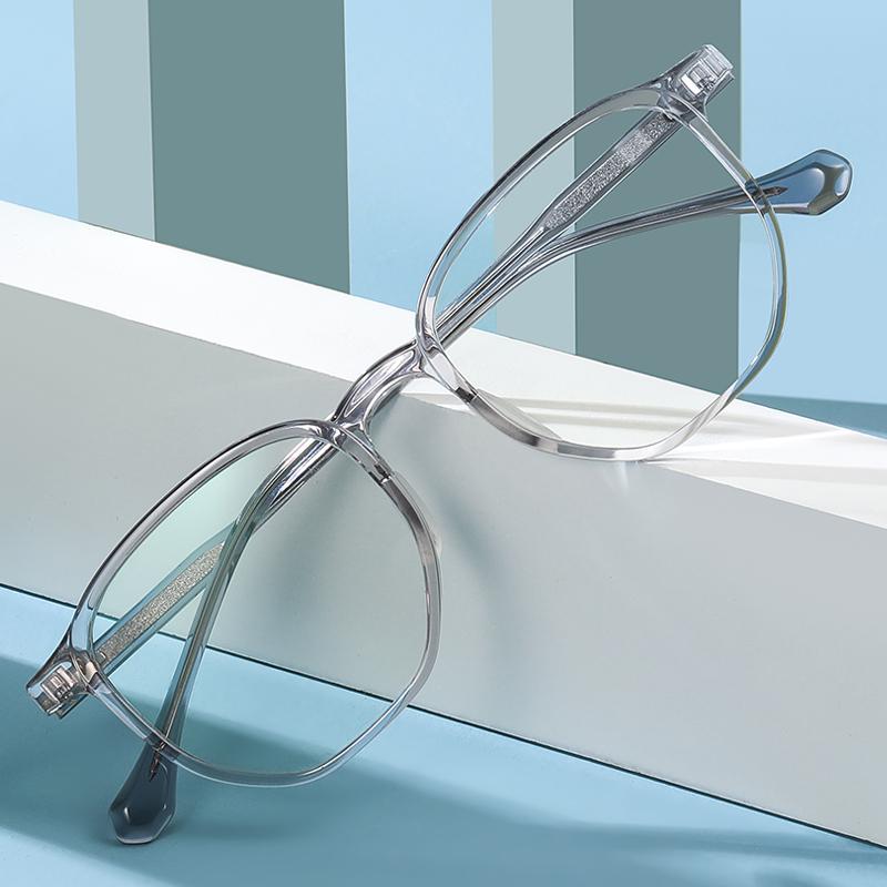

Sunglasses TR90 Big Round Frame Flat Mirror Anti-blue Glasses Fashion Men's And Women's -selling Reading, White;black