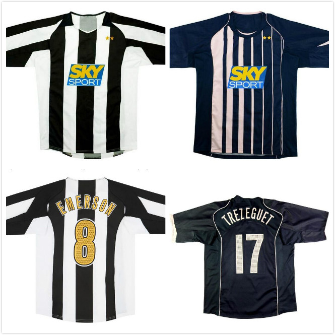 

2004 2005 Del Piero Ibrahimovic retro soccer jersey 04 05 Trezeguet Emerson NEDVED ZAMBROTTA classic vintage football shirt, Home serie a jersey
