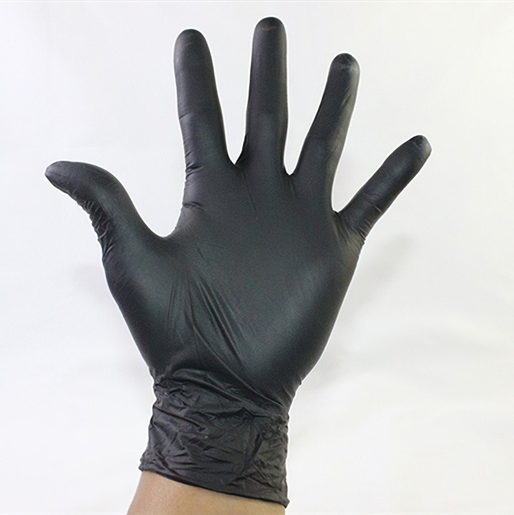 

100pcs Wholesale High Quality Disposable Black Nitrile Gloves Powder Free for Inspection Industrial Lab Home and Supermaket Comfortable