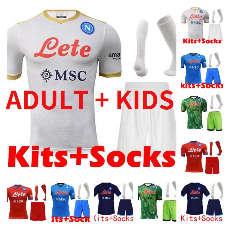 

men kids 2021 2022 INSIGNE napoli soccer jersey Naples kits 21 22 ZIELINSKI Maradona MERTENS CALLEJON PLAYER KOULIBALY football shirts Adults child sets uniform