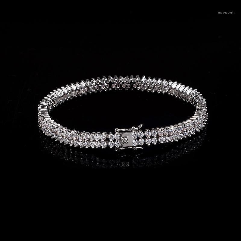 

Charm Bracelets RAKOL Brand Gorgeous Trapezoid Cubic Zirconia Silver Color Elegant CZ Tennis Bracelet For Women Birthday Gift Jewelry RKBP031