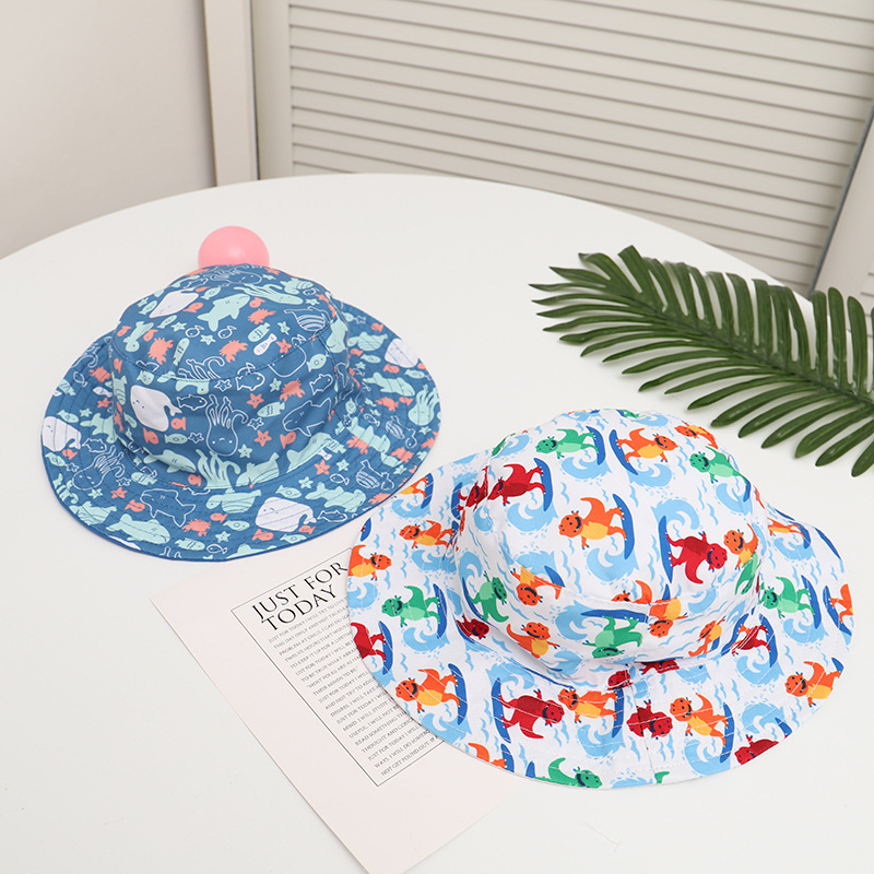 

Cloches Kid Baby Sun Visor Hats Hat Boy Girl Summer Beach Bucket Fish Cap 3640 Q2, Color mix