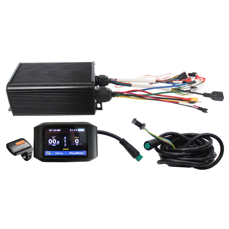 

Ebike Exclusive Customized 48V 60V 72V 1500-2200W Programmable 45A Controller Reg Function With Color 750C Display