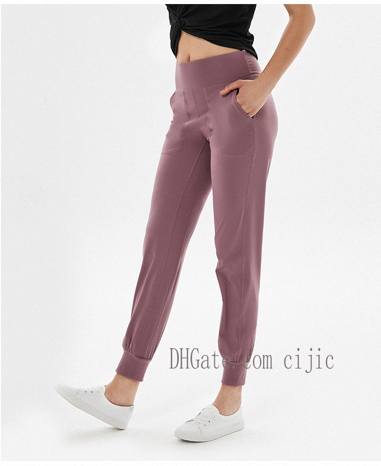 

lu-womens fitness yoga black leggings workout high waist gym align lu lulu pocket two side running sport casual women pants high-quality buy