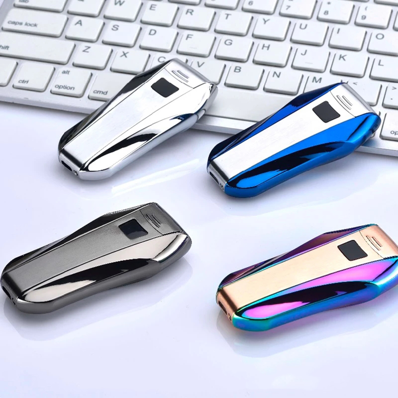 

USB ighter Doube Arc Windproof Fameess Eectronic ighter Cigarette ighter Pasma