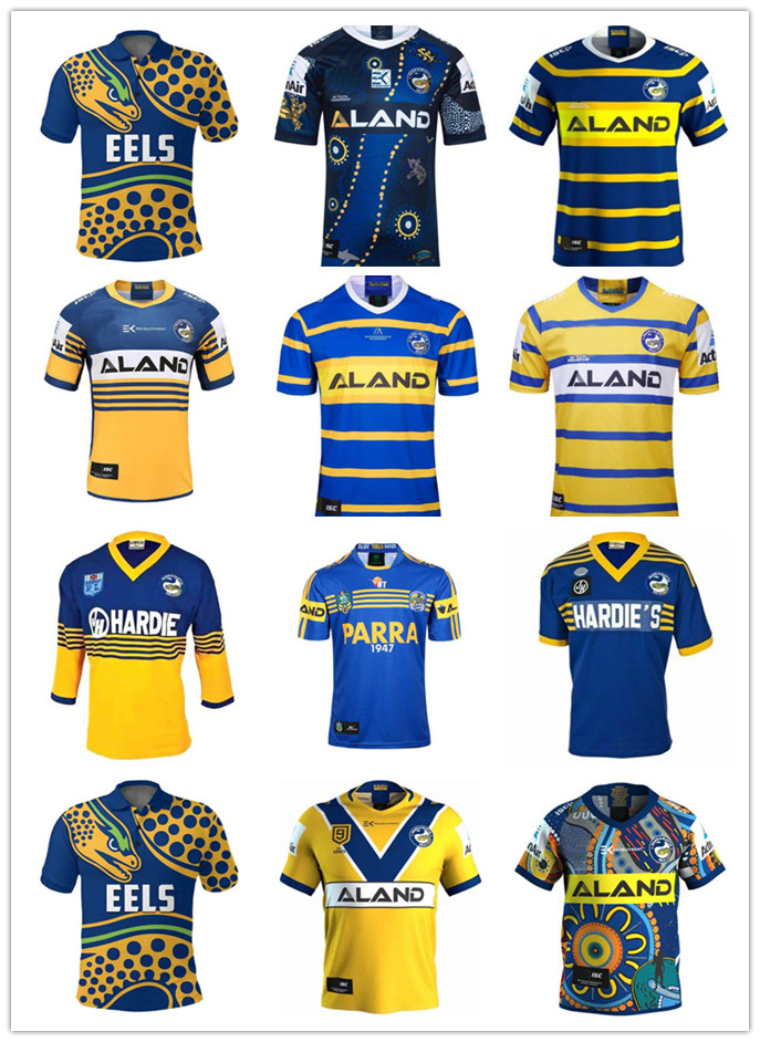

jerseys Mens S-XXXL ANZAC Commemorative Edition Rugby Jersey Parramatta Eels Indigenous Australia, Black;gray