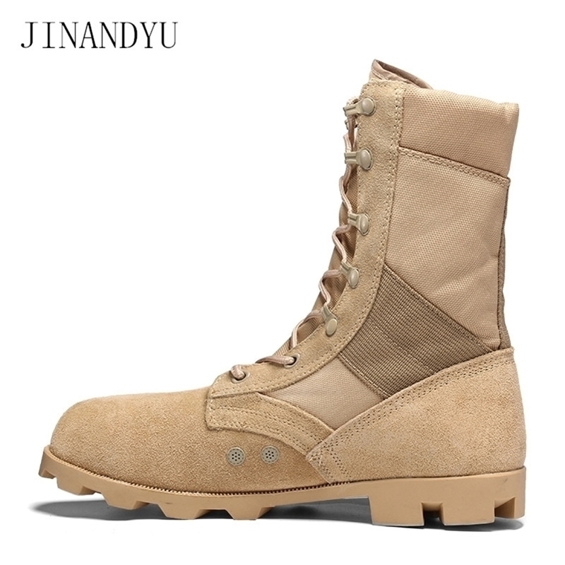 

Tactical Military Men Jungle Camouflage Color Breathable Combat Army Safety Motorcycle Boots Work Shoes Y200915, Black;brown