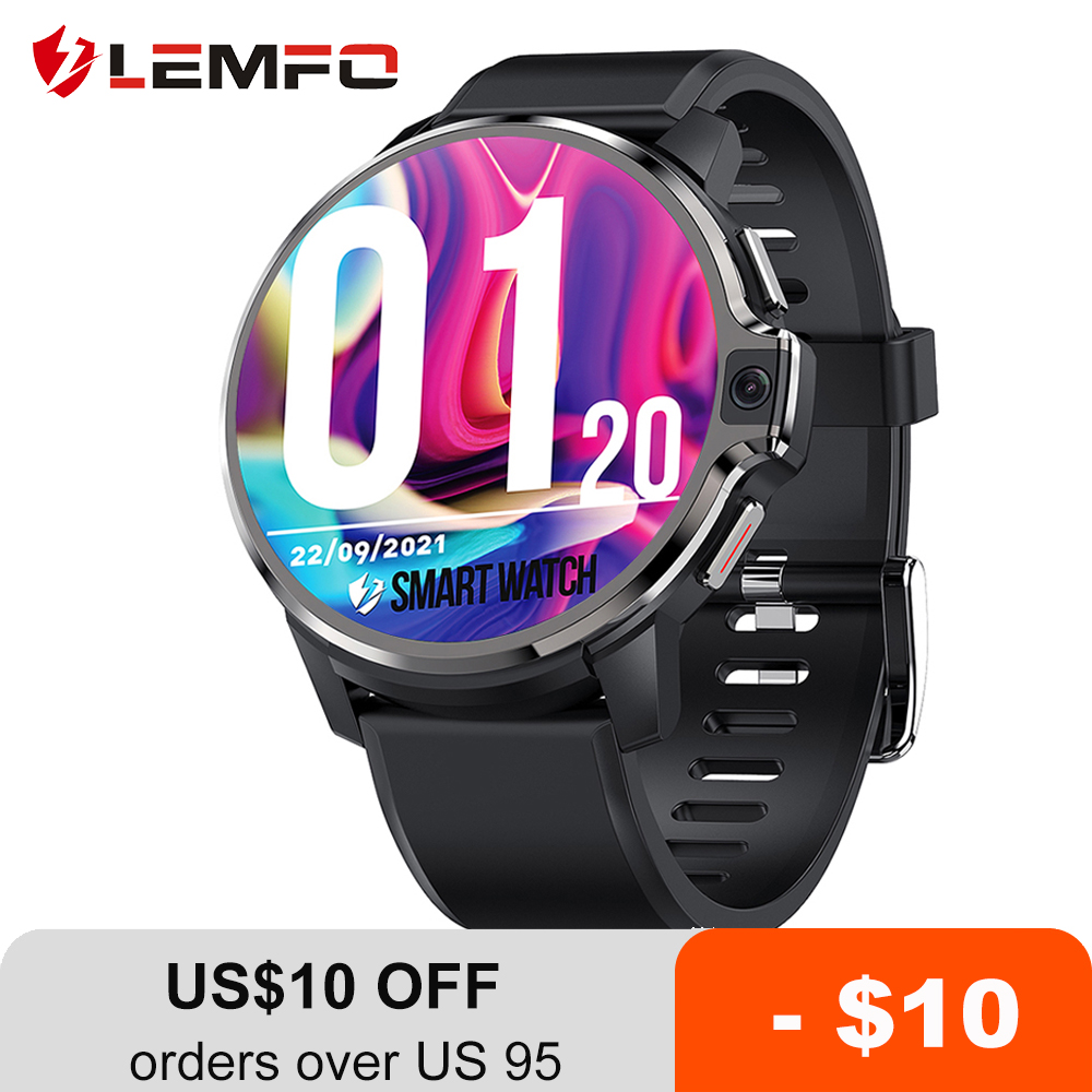

LEMFO LEMP Smart Watch 4G Android 9.1 Dual System 4G 128GB LTE 4G GPS 1050 mAh Man Smartwatch 2021 Dual Camera for Men, 1g 16g