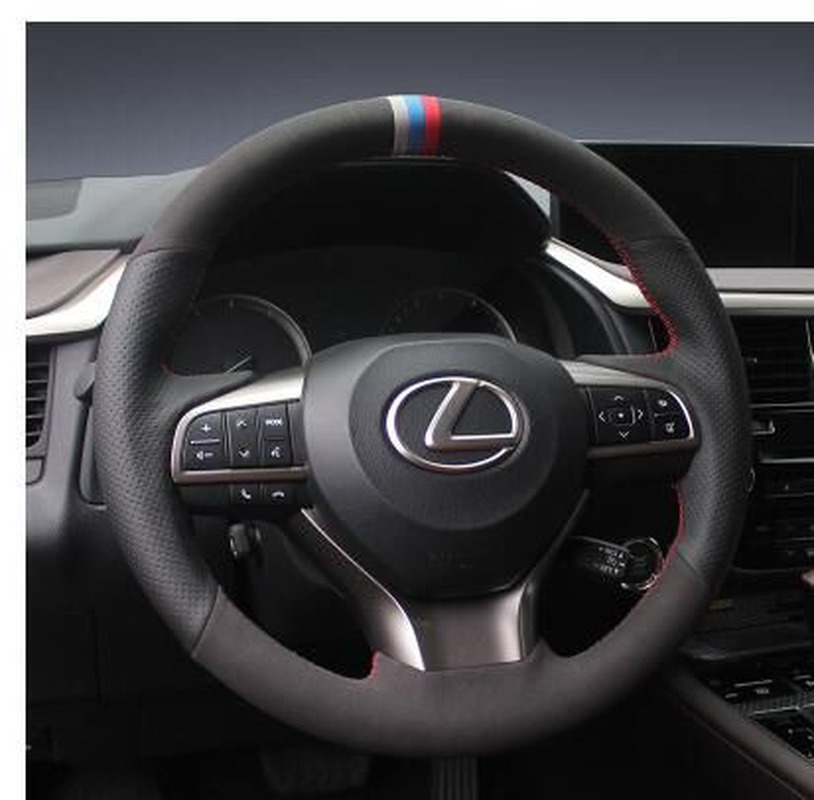 

DIY Custom leather hand-sewn car steering wheel cover non-slip and breathable For Lexus NX200/ es300 /240/ rx270 is /ls /gs