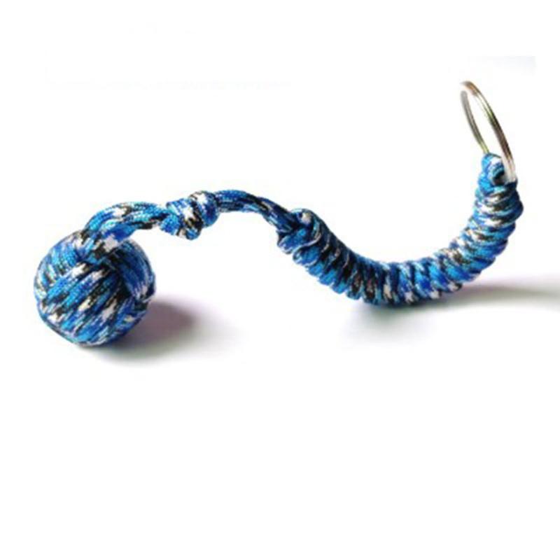 

Keychains Outdoor Sports Equipment Monkey Fist Round Umbrella Rope Key Ring Pendant 7 Core Ball Accessories Crafts