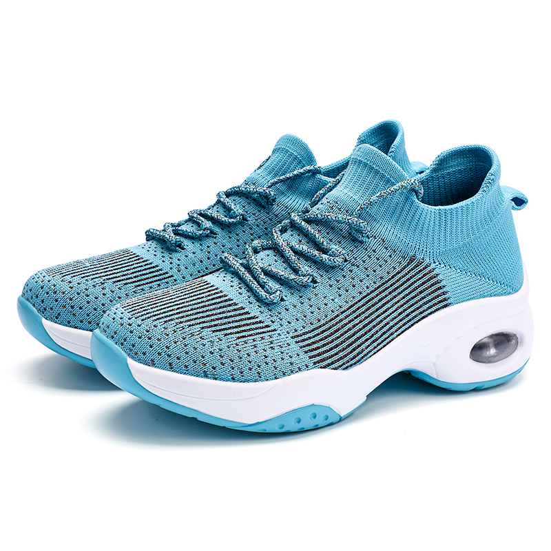 

Ladies Comfortable Cushioning Shoes Shake Bottom Women Non-Slip Breathable Flying Woven Sneakers Fashion Ladies Healthy Shoes