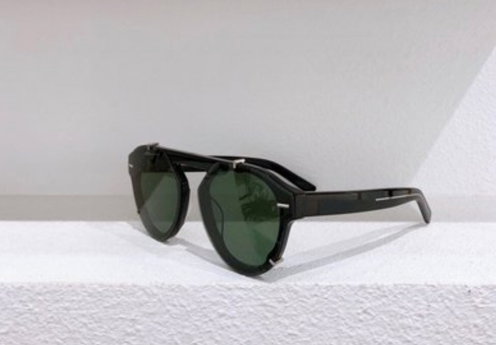 

Black Green Pilot Sunglasses 254 te Fashion Sun Glasses UV400 Protection Eyewear with Box
