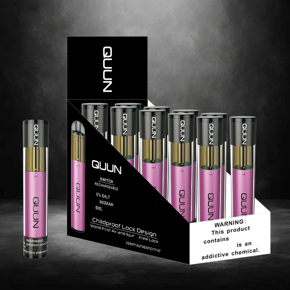 

new disposable e cigarette device QUUN switch puff 2k kit 2000 puffs e-cigarettes Recharge vape battery 900mah 6 ml transparent Pod vapes pe
