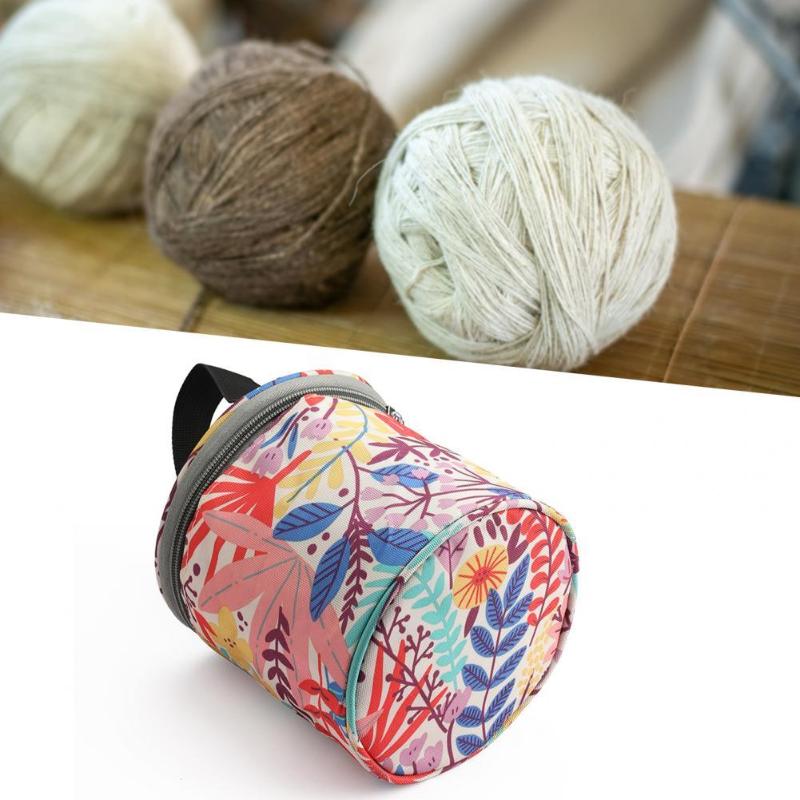 

Storage Bags Portable Bag Leaves Pattern Design Large Capacity 600D Oxford Cloth Knitting Wool For Home Sewing Supplies