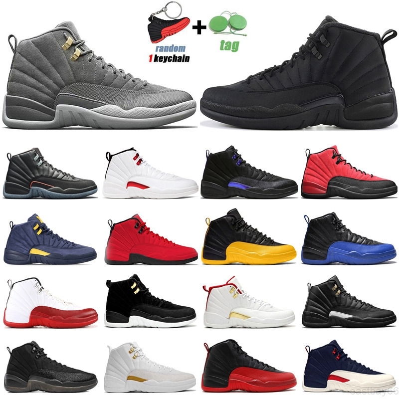 

2021 12s Jumpman Basketball Shoes 12 Utility University Gold Twist Dark Concord Wolf Grey Reverse Flu Gym Red Mens Trainers Sports Sneakers