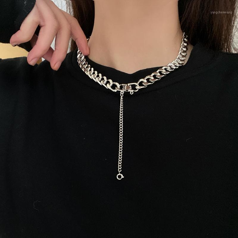 

Chains INS Hip Hop Style Thick Chain Creative Clavicle Unique Design Online Influencer Tassel Lock Necklace
