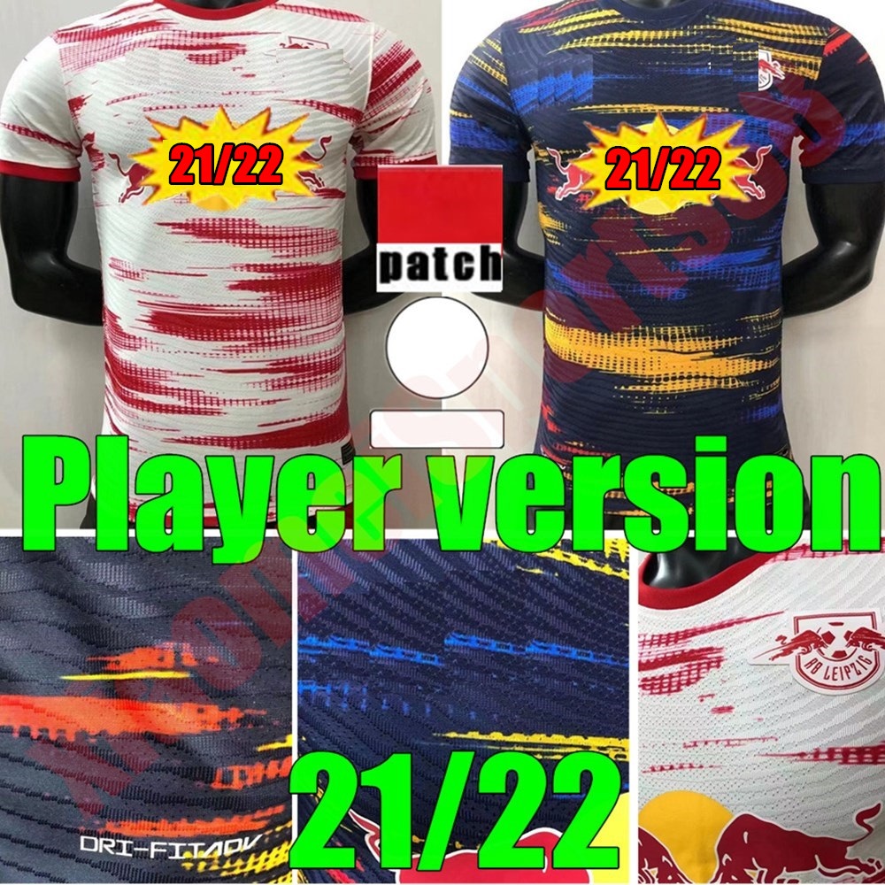 

21 22 Leipziges soccer jerseys Player version Men RBL POULSEN FORSBERG 2021 2022 Bundesliga SABITZER ADAMS OLMO camisetas de fútbol Football shirt, Home+champion patch