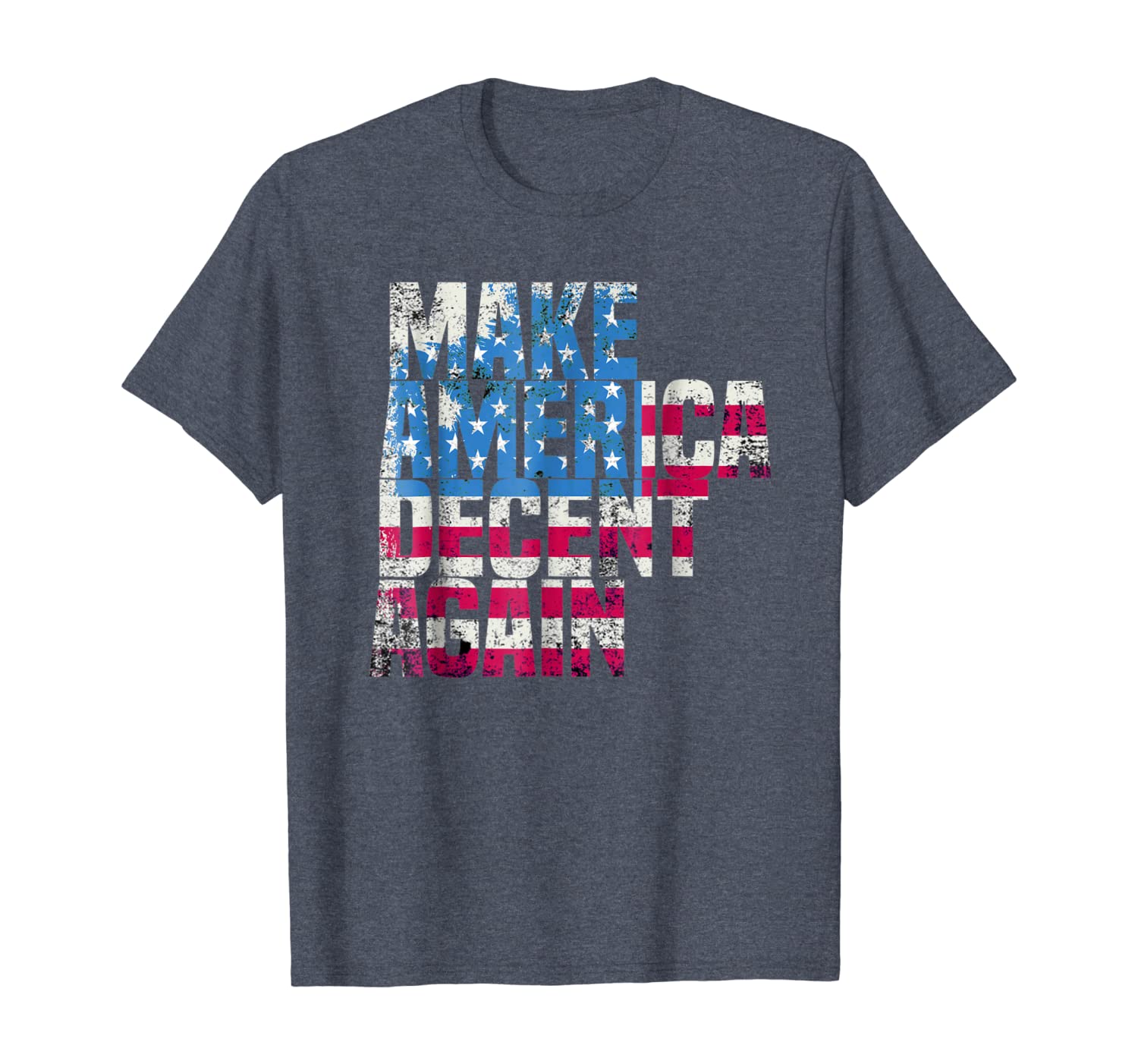 

make america decent again inspirational anti-trump shirt, White;black