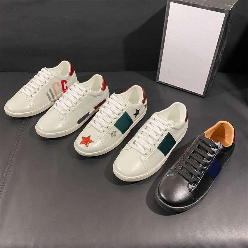 

Top Quality Men Women Sneakers Bee Chaussures Leather Casual Shoes Ace Embroidery Stripes Sports Trainers Fashion Luxurys Designer Flat Shoe, Lavender