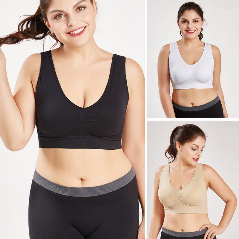 

Bustiers & Corsets 2021 Seamless Bra For Women With Pads Push Up Bralette Bras Wireless Active Brassiere Plus Size Underwear -4XL