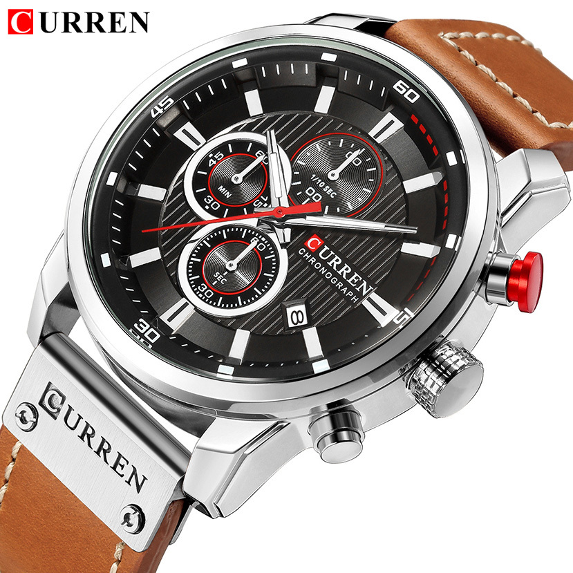 

CURREN 8291 Men Military Quartz Watches Top Luxury Brand Men's Army Sports Watch Man Chronograph Date Clock Relogio Masculino 210517, Gold black