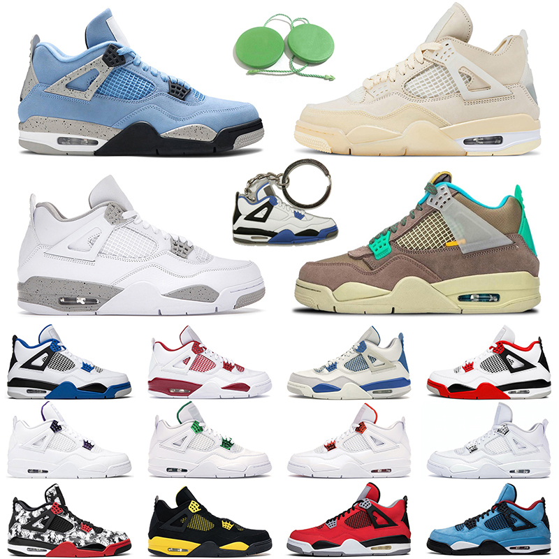 

4 Retro Taupe Haze Basketball Shoes men women jumpman 4s White Oreo University Blue Black Cat Cool Grey outdoor mens trainer, What the
