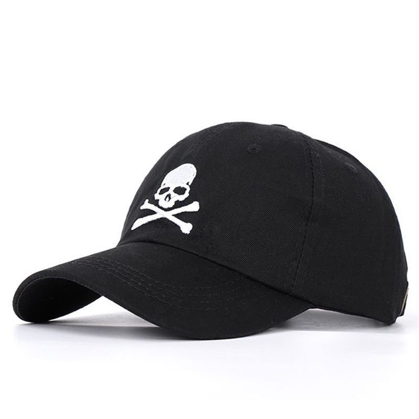 

Cool Men Women Skull Embroidery SunShade Baseball Cap Summer Outdoor Sport Sunscreen Hip Hop Adjustable Cotton Hats P55 220113, Blue;gray
