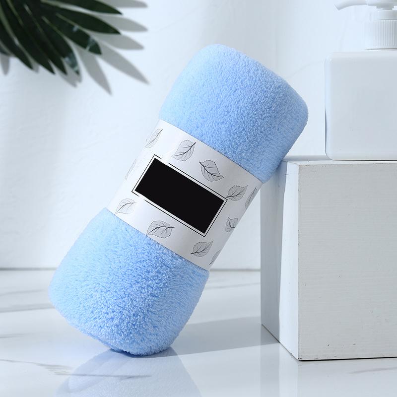 

Towel 30*60cm Soft Corals Fleece Well-absorbing Bath For Home Hand Face Shower Won't Solid Colors FA, Creamy-white
