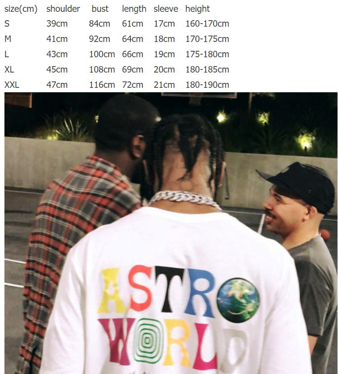 

Cotton 100% TRAVIS SCOTT ASTROWORLD CONCERT MERCH Summer men's and women's cotton t-shirts 2021 new products hip hop Street, 1#