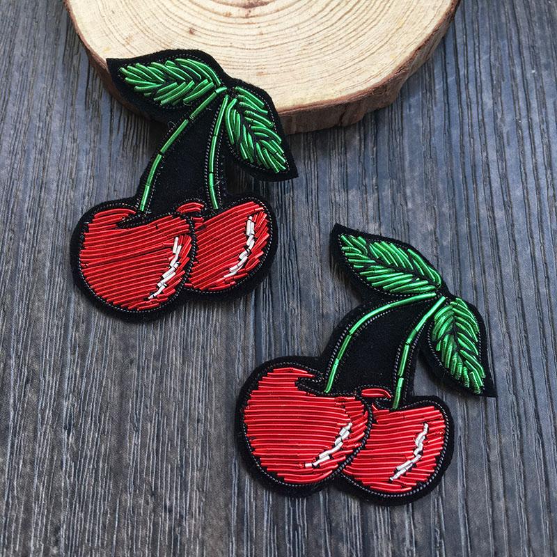 

Pins, Brooches Silk Red Cherry Pin Wire Lovely Upscale DIY Hand Embroidery Brooch Buiter