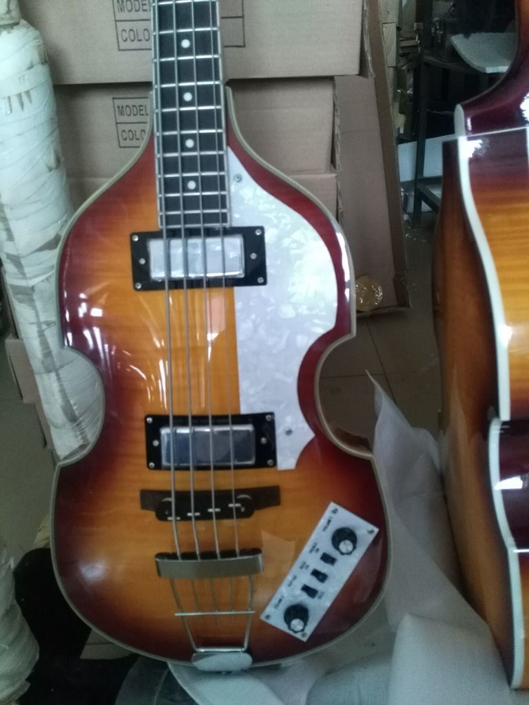 sunburst Hofner BB2 bass violin body style basse guitar top quality HCT bajo designed in German-image-694669148