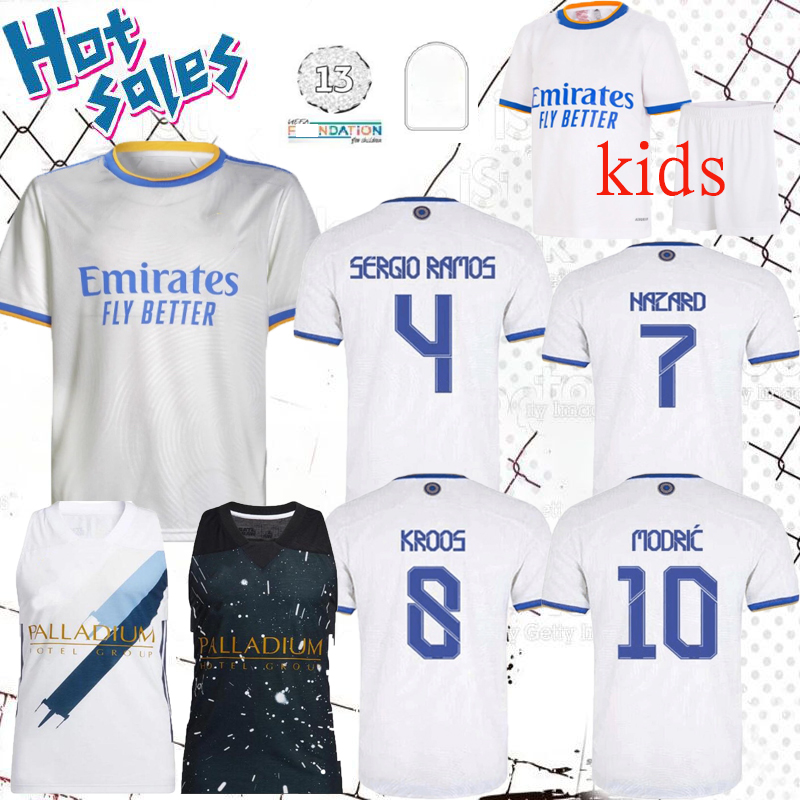 

REAL MADRID 21 22 soccer jersey ronaldo HAZARD SERGIO RAMOS BENZEMA CASEMIRO ASENSIO Isco MENDY football shirt uniforms men + kids kit 2021, Black;yellow