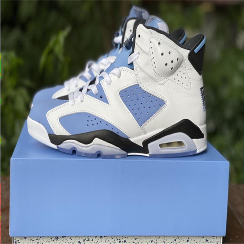 

New Authentic Box 6 Sports CT8529-410 Outdoor Navy University UNC White College Blue Black Original Sneakers shoes for VI With Mens 6s Otof
