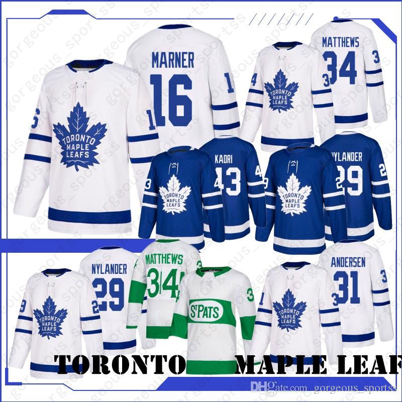 

91 John Tavares 16 Mitch Marner Toronto Maple Leafs 19 20 Men Hockey Jerseys 34 Auston Matthews 29 William Nylander 43 Nazem Kadri 19 Lupul, Black;red