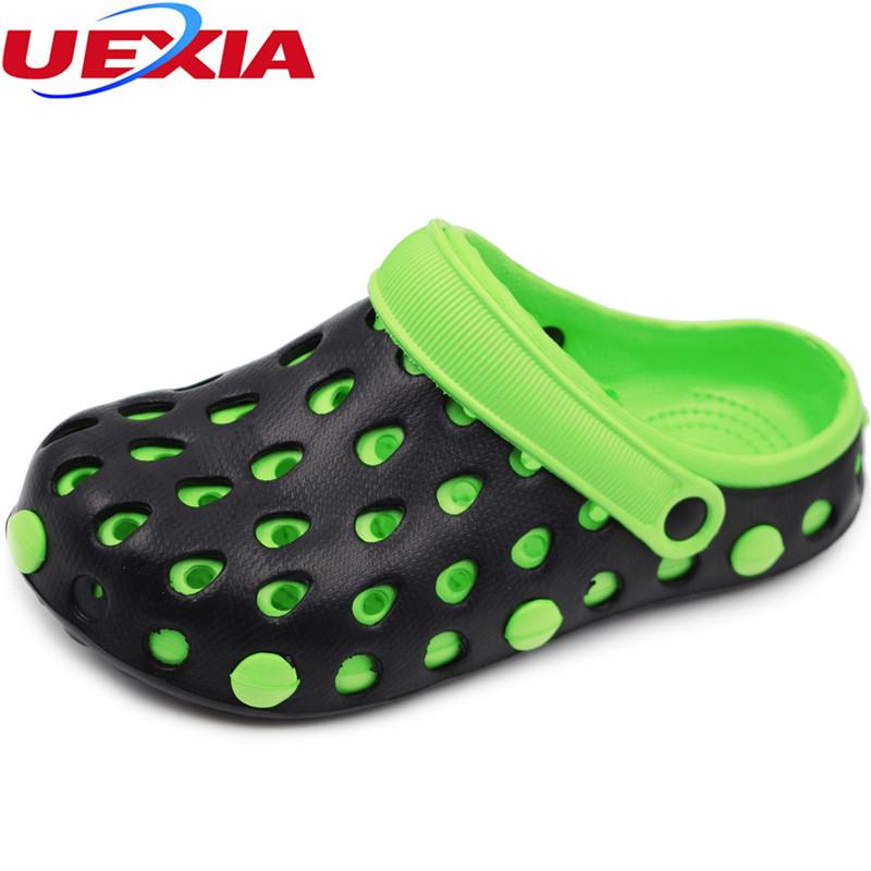 

Sandals UEXIA Men Summer Double Hollow EVA Breathable Beach Shoes 2021 Casual Outdoor Slippers Flip Flops Zapatillas Hombre, Black