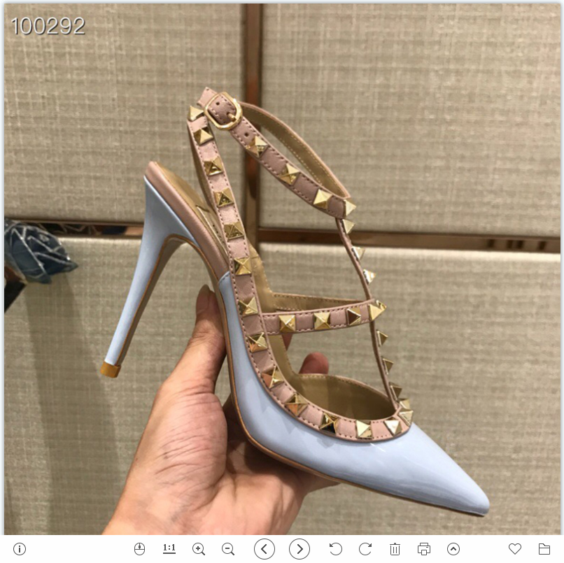 

2021 Good Quality Fashion Women Luxurys Designers Shoes Designer Sandals Womens Luxury High Heels Sandal Dress Shoess With Box Size 35-41 -G425, Blue
