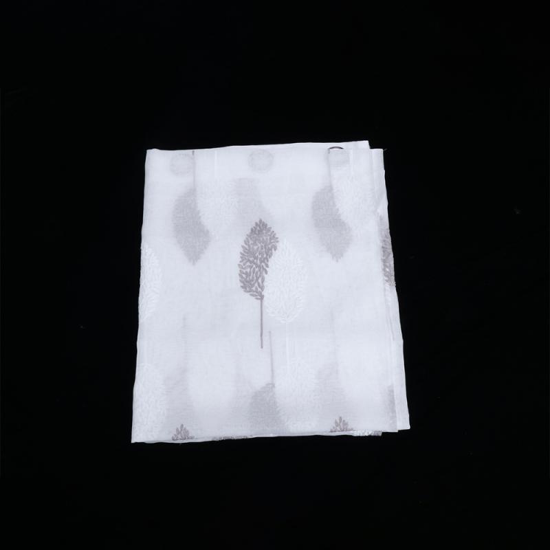 

Leaves Pattern Embroidery Screen European Style Punching Window Curtain Simplicity Tulle Valance For Farmhouse Li & Drapes