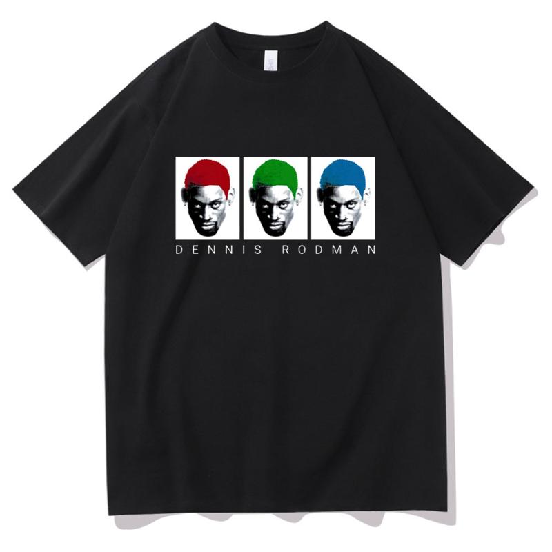 

Men' T-Shirts Dennis Rodman Tshirt Regular Men Women Hip Hop T Shirts Boy Basketball Clothes Mob Travis Scotts Astroworld Streetwear, Green