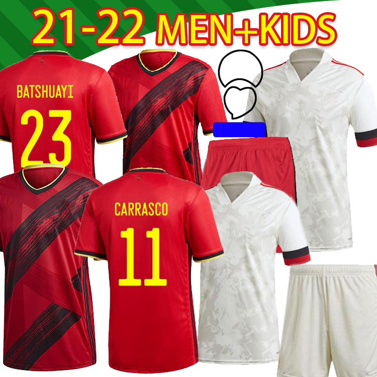 

2021 top Belgium soccer jerseys De Bruyne LUKAKU 21 22 football shirt HAZARD BATSHUAYI Camiseta futbol KOMPANY DEMBELE adult+kids kit socks, Black