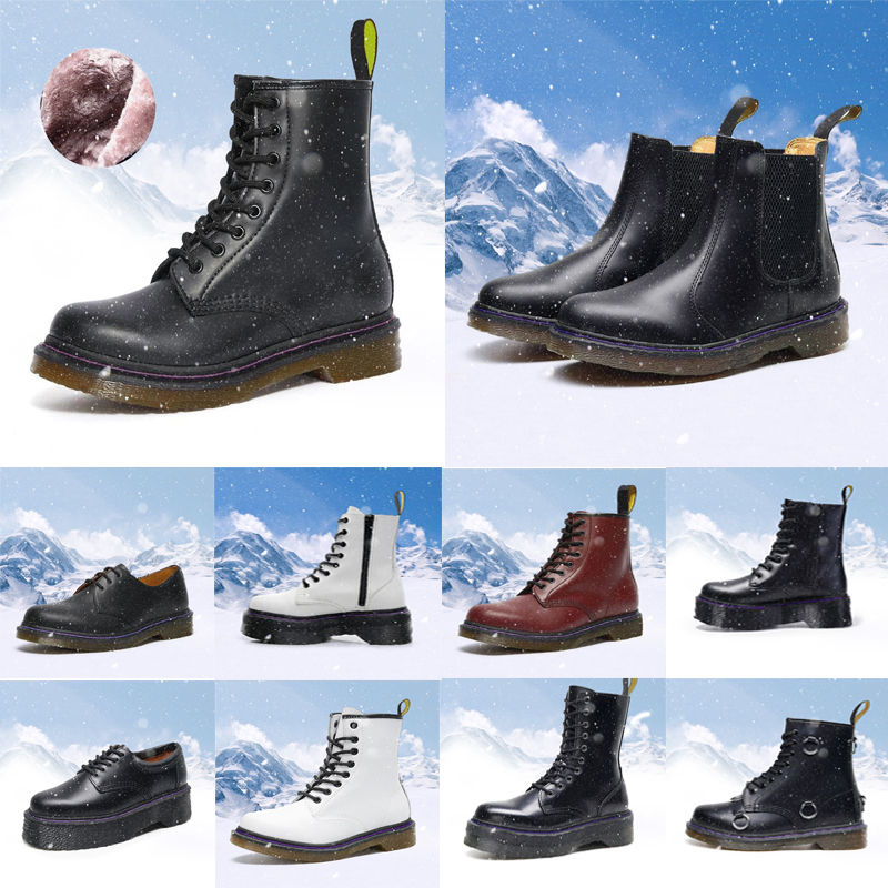 

Designer men women Martin boots Smooth Leather Oxford Winter Shoes Ankle Half Black white Bordeaux Red Pumpkin mens fashion platform boot, #1