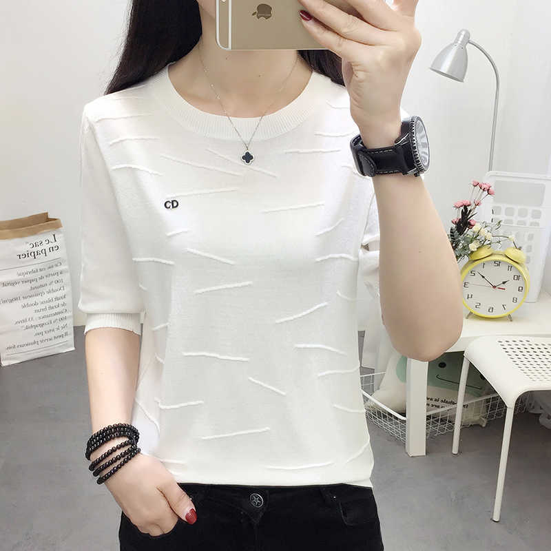 

oversize Casual solid Women Shirt Blouse Summer Lady short Sleeve Tops Blusa summer Sexy o-neck Pocket Shirt Pullover sweater 210604, Black