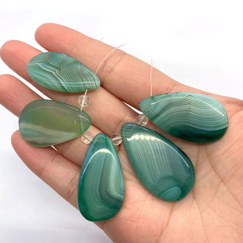 

Charms Natural Green Chalcedony Water Drop Agate Pendant Suitable For DIY Fashion Women's Jewelry Amulet Necklace Accessories, Bronze;silver