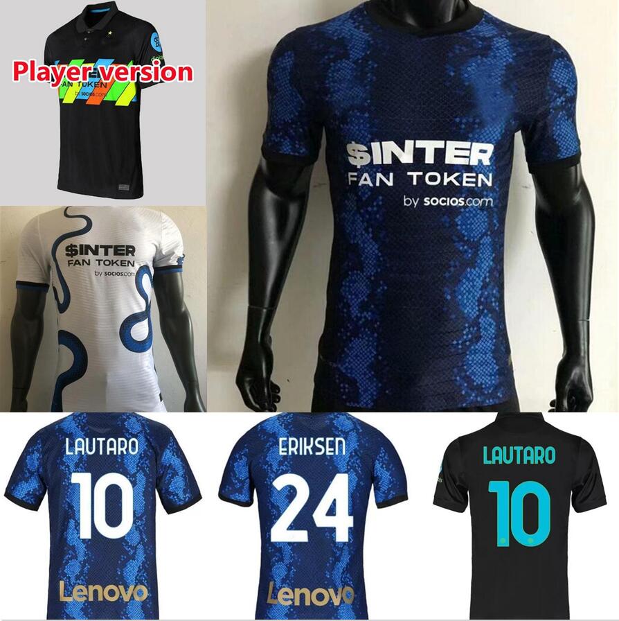 

Player version 2021 2022 Inter BARELLA soccer jerseys home away 3th 21 22 LUKAKU MILAN VIDAL LAUTARO ERIKSEN ALEXIS HAKIMI DE VRIJ fourth fo, Black;yellow