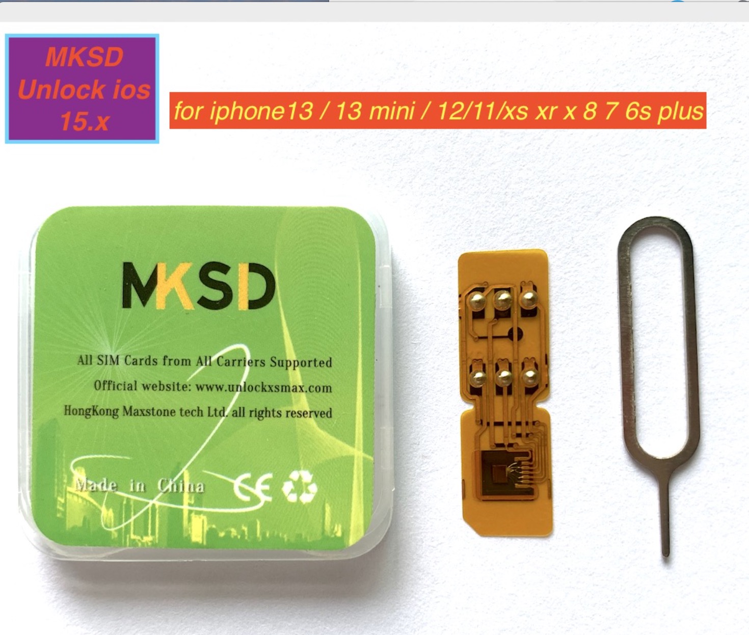 

2021 MKSD TOP NEWST v15 iccid Unlock Card for iOS 15 iOS15.x iPhone 13 13mini 12 11 XS max Xr x 8 7 6s plus all carriers worldly wide unlocking sim chip