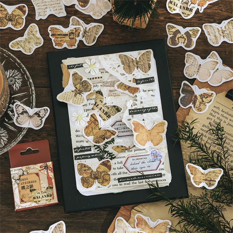 

Gift Wrap 46pcs DIY Label Diary Planner Stationery Decorative Stickers Sticker Mobile Scrapbooking