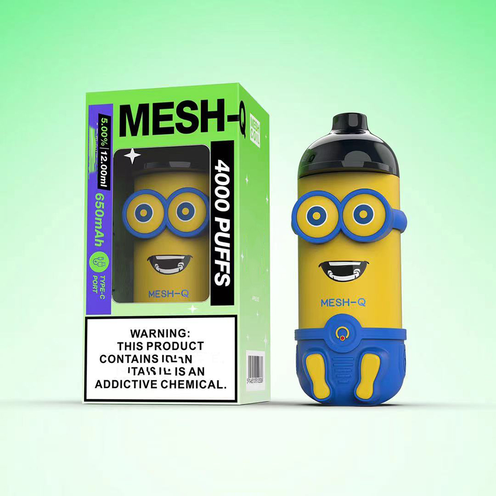 

Authentic Meshking Mesh-Q Disposable E cigarettes Device 4000Puffs 650mAh Battery Prefilled 12ml Pod Stick Vape Pen Rechargeable