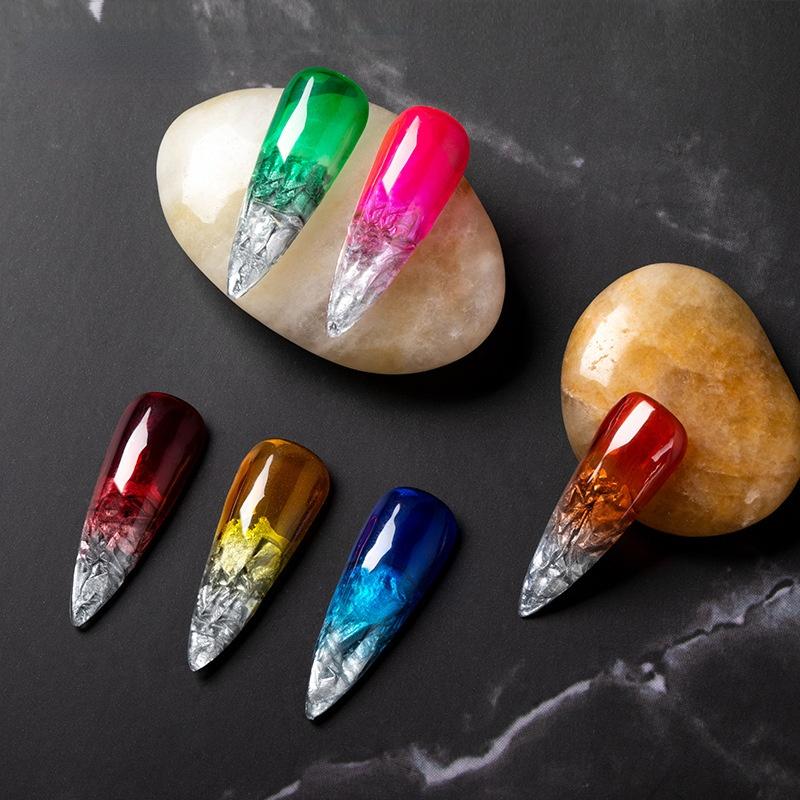 

Nail Gel Tortoiseshell Amber Polish Art Semi Permanant UV Primer Manicure 7ML Top Coat Lak Hybrid Polishes, Red;pink