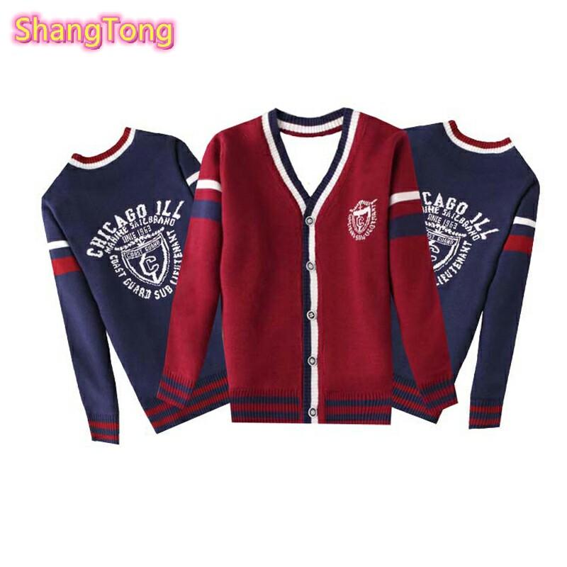 

Boys Cardigans Child Shirt Kids Sweaters V-neck Long-sleeve Jackets Children Outerwear Children's Clothing 3-12Y Fashion 2021 Cardigan, Blue