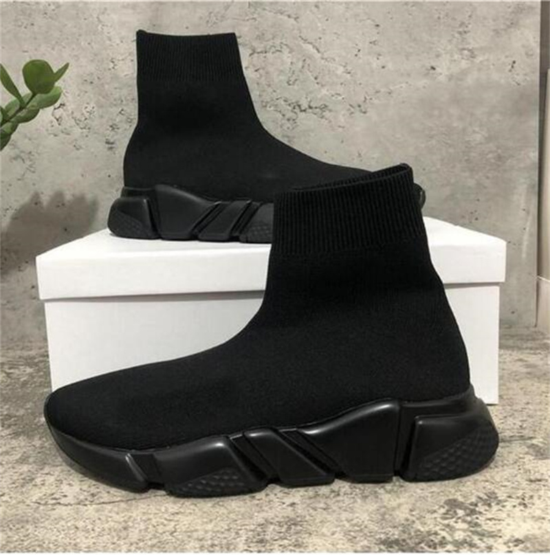 

With Box 2022 High Quality Paris Mens Womens Casual Shoes Speed Trainer Knit Sock White Black Khaki Watermark balencaiga sneakers 1.0 trainers 36-45, 01