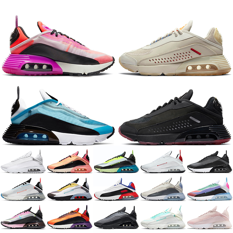 

2090 Cushion Women Mens Running Shoes Fire Pink Praia Grande Laser Blue Black Reflective Pure Platinum Brushstroke Barely Rose Trainers Snea
